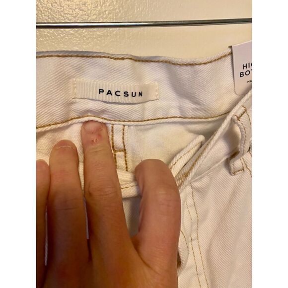 🔴 Pacsun high rise boy short in distressed white size 26 NWT - Picture 7 of 9